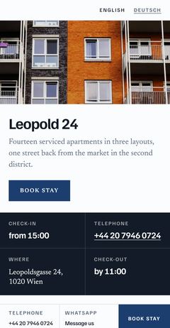 The same site on a phone