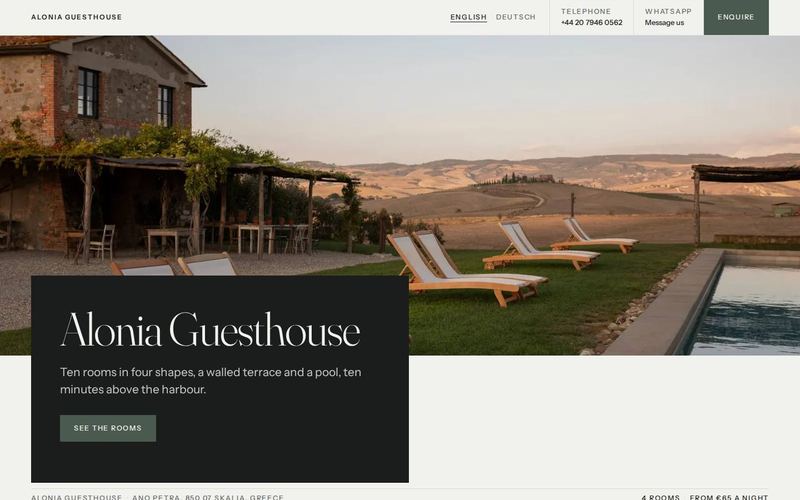 The Harbour design with Alonia Guesthouse on a desktop