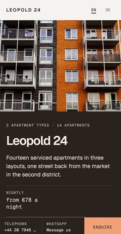 The same site on a phone