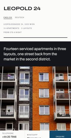 The same site on a phone