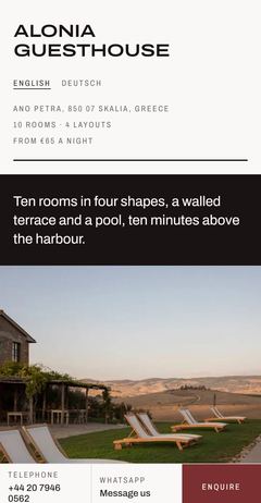 The same site on a phone