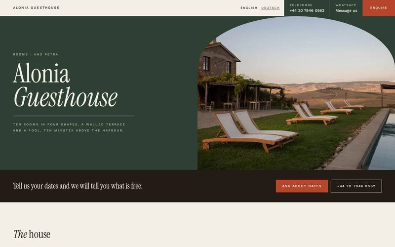 The Terrace example site on a desktop